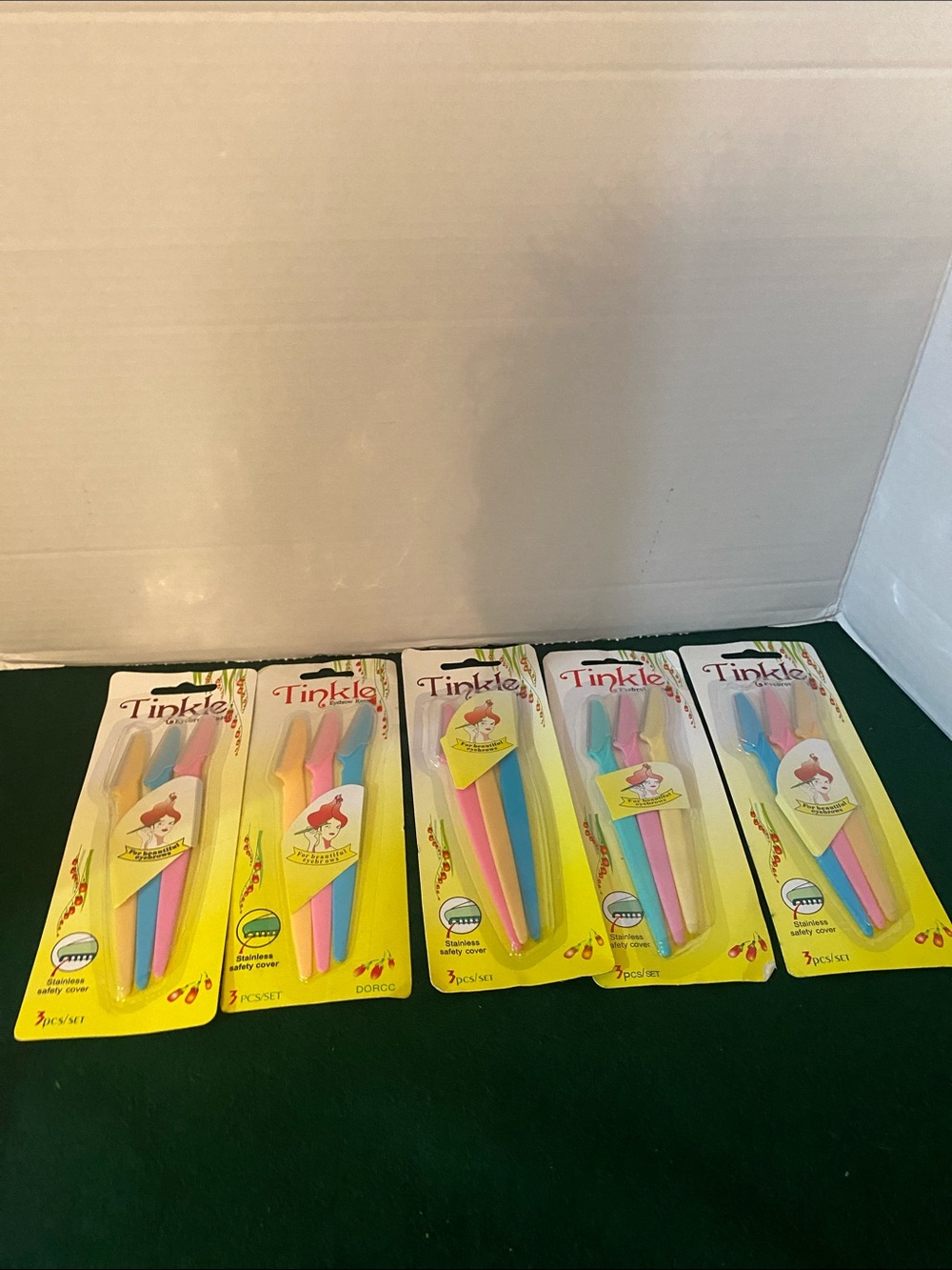 5 Packs Tinkle Eyebrow Razor 3ct per Pack ( B1 )